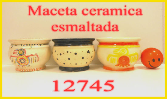 Imagen de MACETAS ESMALTADAS CERAMICA 12.24